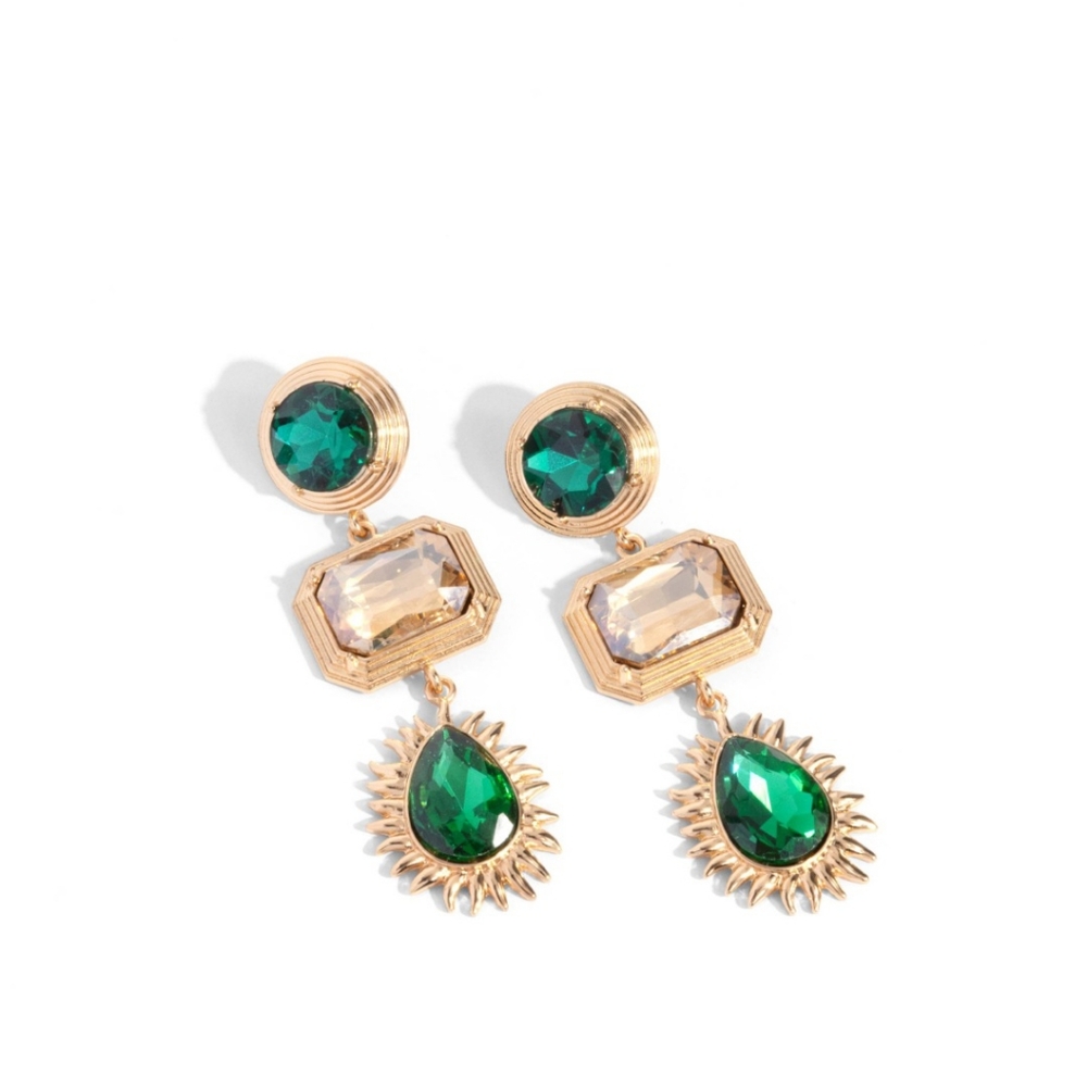 Green earrings